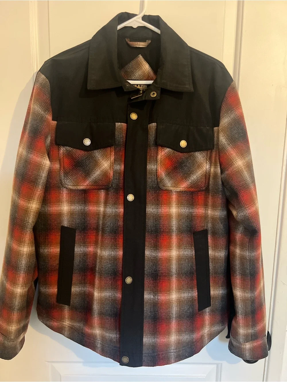 Pendleton Men's Red Plaid Wool-Blend Jacket